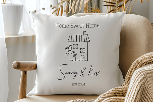 Personalised Couples Home Cushion