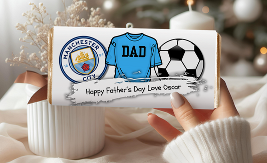 Dad Manchester City  Chocolate Bar